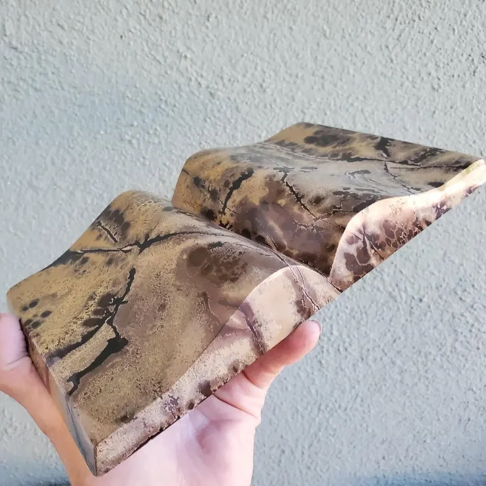 Picture Story Jasper Pastel Dendrite Statement Book Carving Crystal 1400 grams